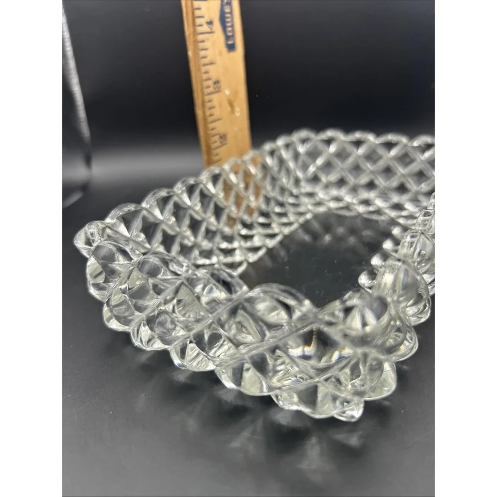 Vintage Fostoria American Clear Glass Rectangle Pickle Trinket Dish 6